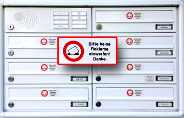 Keine Reklame einwerfen! Effektiv Werben in Konstanz und Umgebung! 